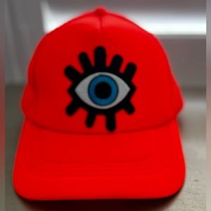 Sunrise Beach Club Neon Evil Eye Trucker Hat New!